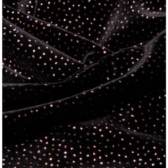 Talbot Runhof Black Metallic Eternity-Sleeve Velvet Gown - Picture 7 of 11